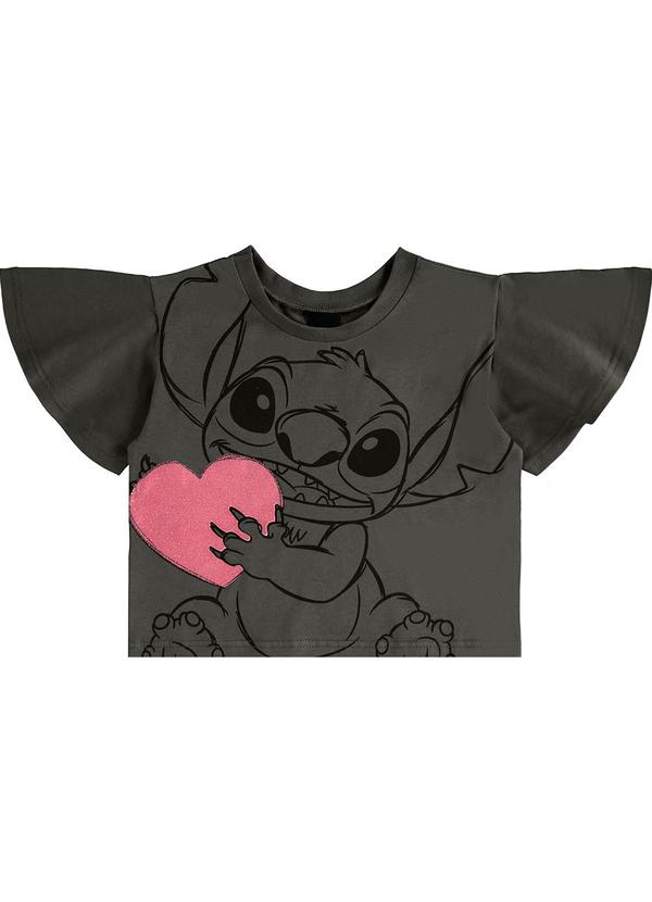 Malwee Kids - Blusa Box Stitch com Glitter Cinza Chumbo