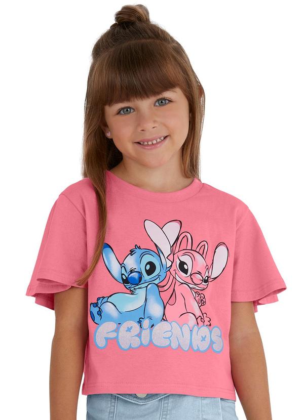 Malwee Kids - Blusa Box Stitch com Glitter Rosê