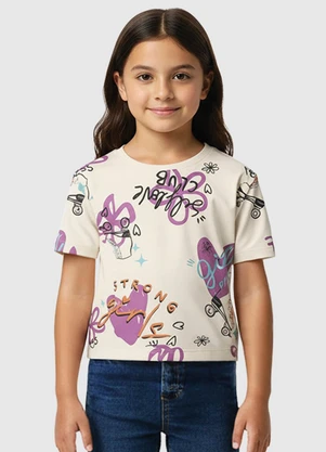 Malwee Kids - Blusa Box Strong Girl Bege - MALWEE KIDS