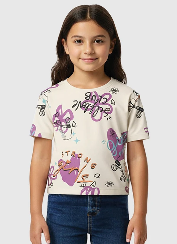 Malwee Kids - Blusa Box Strong Girl Bege