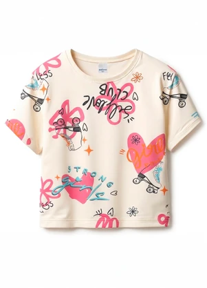 Malwee Kids - Blusa Box Strong Girl Bege - MALWEE KIDS