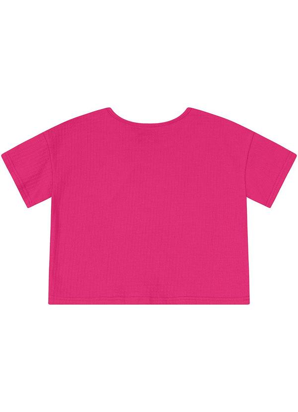 Carinhoso - Blusa Box Texturizada Rosa Escuro 3