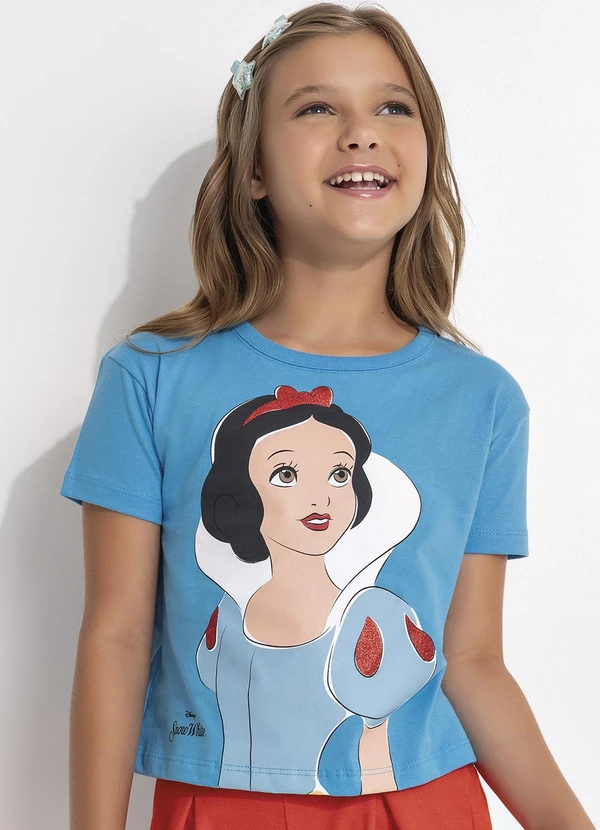 - Blusa Branca de Neve Azul