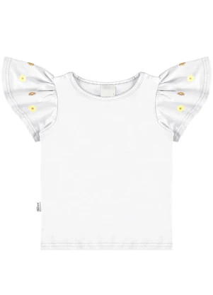 Malwee Kids - Blusa Branca Margaridas com Glitter - MALWEE KIDS