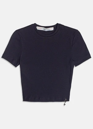 I Am - Blusa Canelada com Pingente Preto - I AM