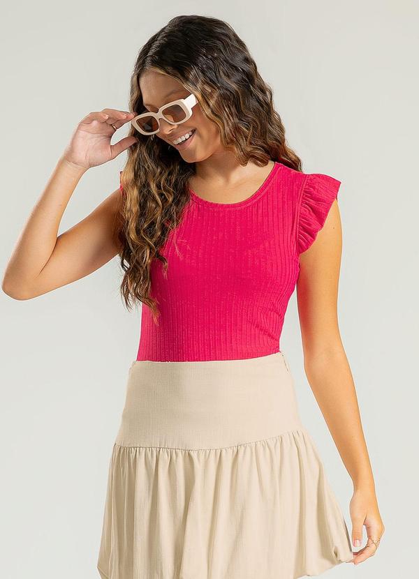 Cativa Teen - Blusa Canelada Pink