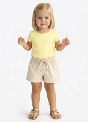 Pulla Bulla - Blusa Canelado Medio Amarelo - PULLA BULLA