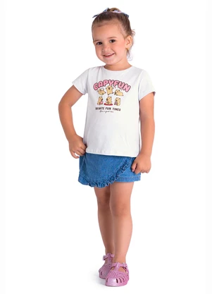 Duduka - Blusa Capyfun com Detalhe Laço nas Costas Branco - DUDUKA