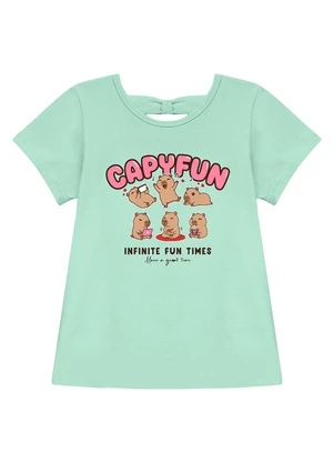 Duduka - Blusa Capyfun com Detalhe Laço nas Costas Verde - DUDUKA