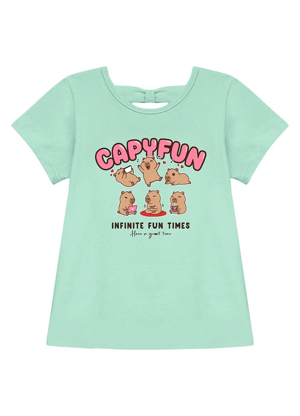 Duduka - Blusa Capyfun com Detalhe Laço nas Costas Verde