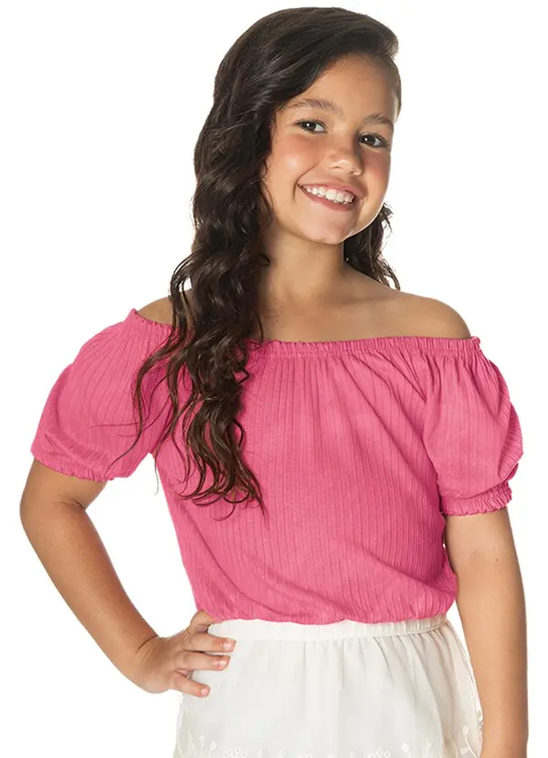 Rovi Kids - Blusa Ciganinha Infantil Rosa