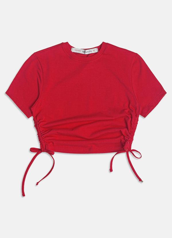 I Am - Blusa com Ajuste Lateral Vermelho 1