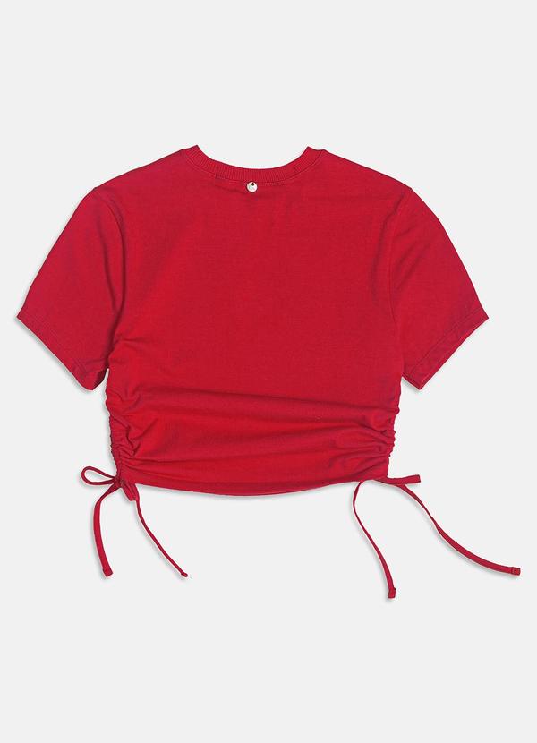 I Am - Blusa com Ajuste Lateral Vermelho 2