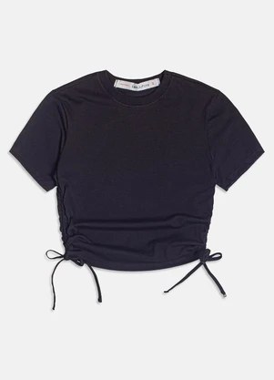 I Am - Blusa com Ajustes Laterais Preto - I AM