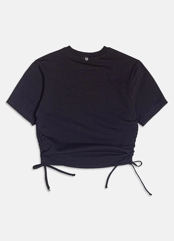 I Am - Blusa com Ajustes Laterais Preto 2