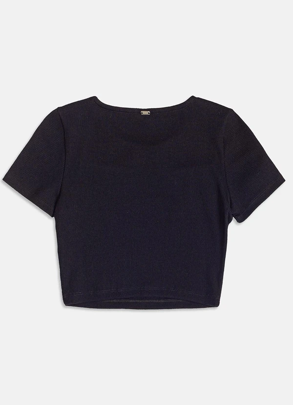 I Am - Blusa com Argola de Coração Preto 2