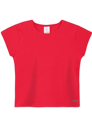 Marisol - Blusa com Aroma Manga Curta Infantil Vermelho - MARISOL
