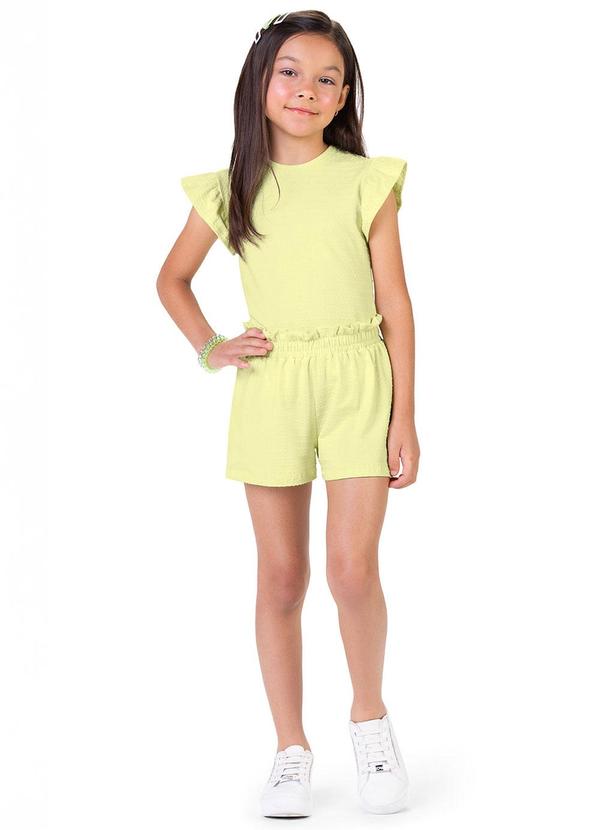 Alenice - Blusa com Babado Menina Amarelo 2
