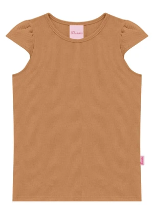 Duduka - Blusa com Babado na Manga  Bege - DUDUKA