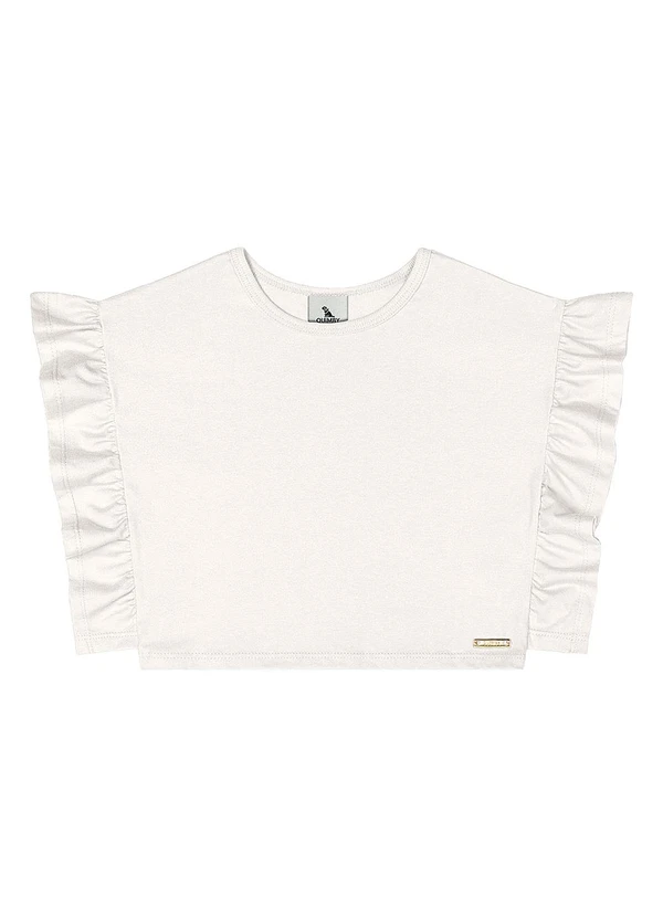 Quimby - Blusa com Babados Menina Bege 3
