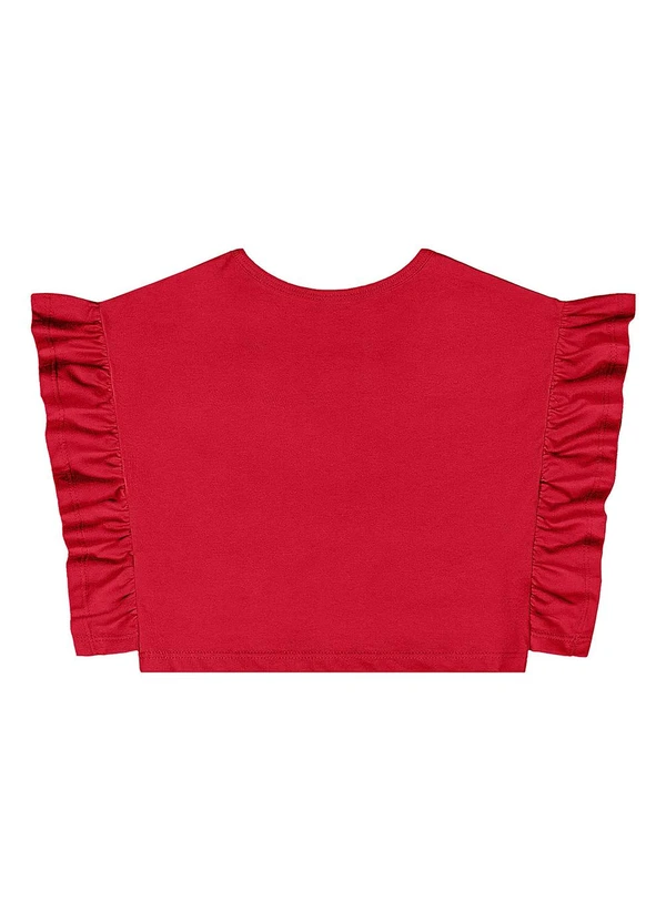 Quimby - Blusa com Babados Menina Vermelho 4
