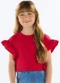 Quimby - Blusa com Babados Menina Bege - variação: Vermelho