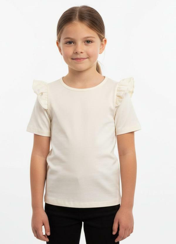 Amada - Blusa com Babados nas Mangas Branco