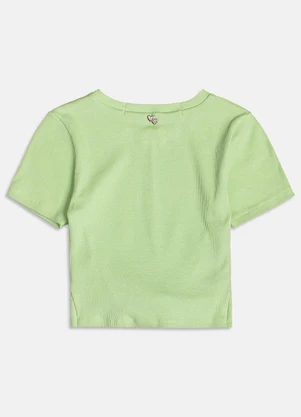 I Am - Blusa com Barra Torcida Verde Limão - I AM