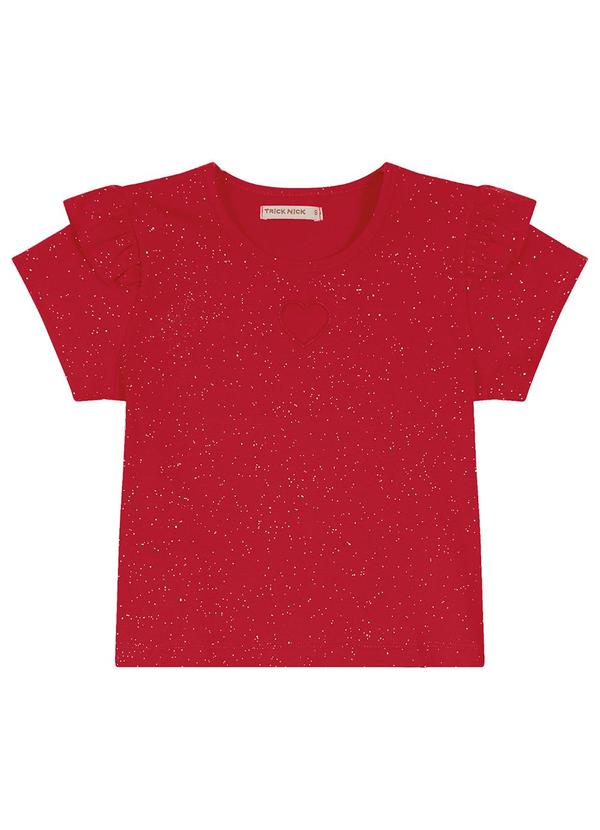 Trick Nick - Blusa com Bordado Coração Vermelho