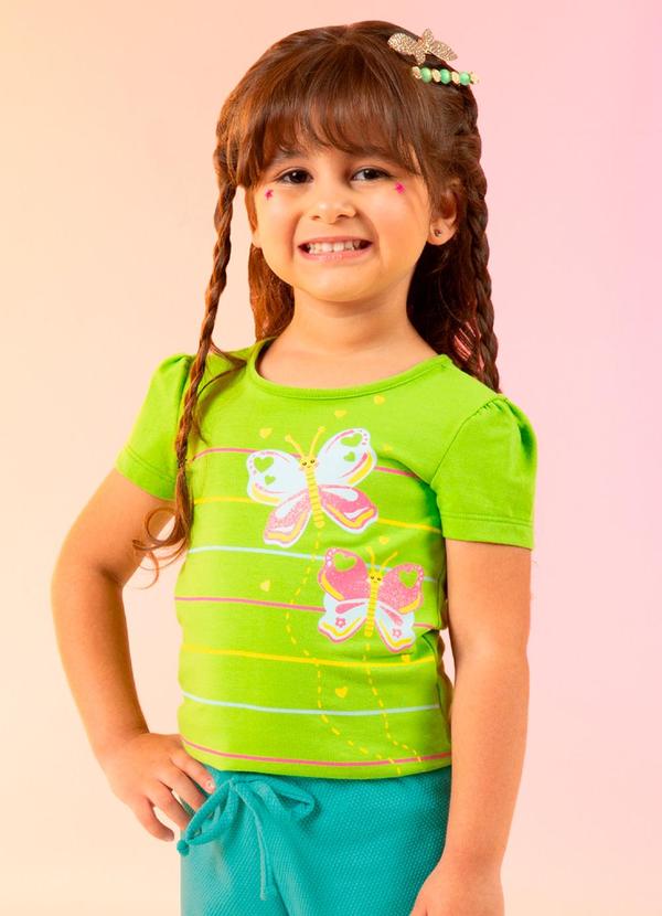 Cativa Kids - Blusa com Estampa de Borboleta Verde