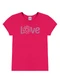 Outlet - Blusa com Estampa Love Menina Rosa  - variação: Rosa