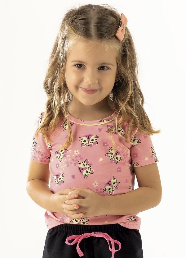 Cativa Kids - Blusa com Estampa Rotativa Rosa