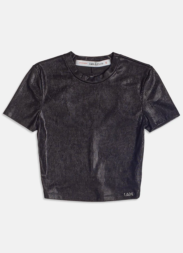 I Am - Blusa com Foil Preto 4