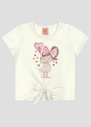 Kely Kety - Blusa com Glitter e Amarração Frontal Bege - KELY KETY