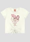 Kely Kety - Blusa com Glitter e Amarração Frontal Bege - variação: Bege