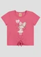 Kely Kety - Blusa com Glitter e Amarração Frontal Bege - variação: Rosa