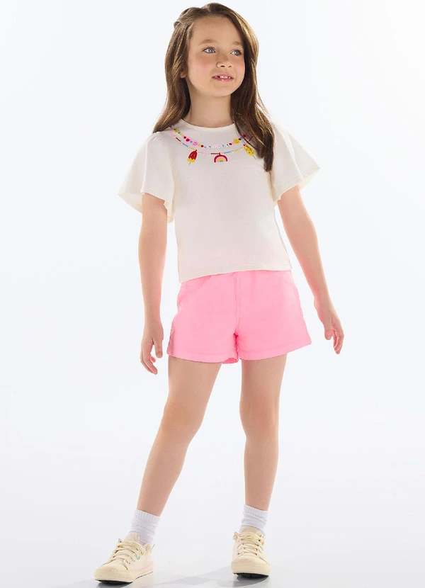 Quimby - Blusa com Strass Menina Bege 2