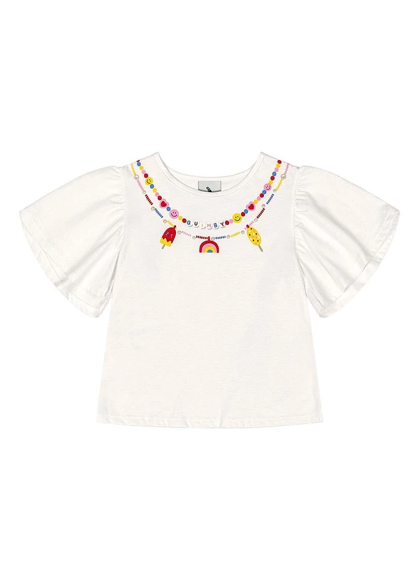 Quimby - Blusa com Strass Menina Bege 3