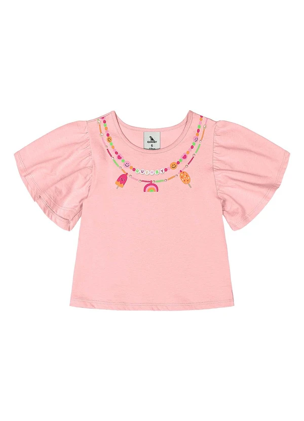Quimby - Blusa com Strass Menina Rosa 3