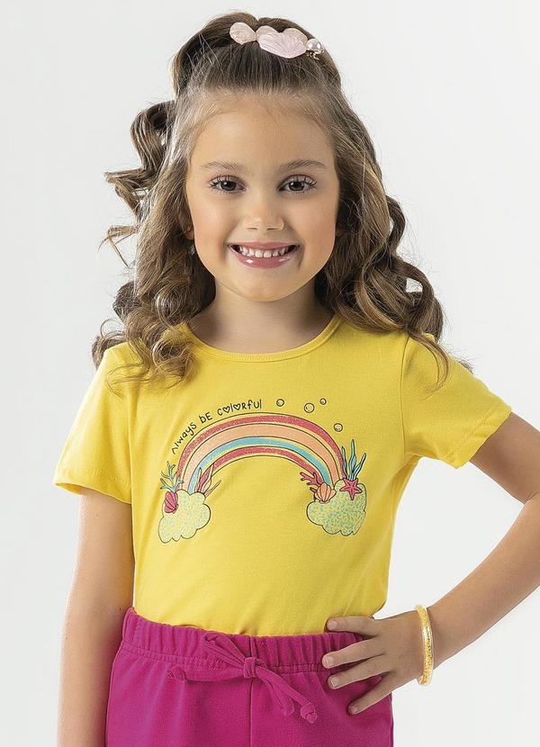Cativa Kids - Blusa Comfort com Glitter Amarelo