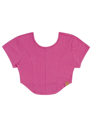 Gloss - Blusa Corset em Molecotton Juvenil Rosa - GLOSS
