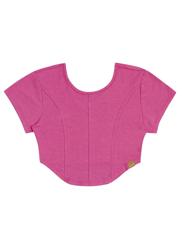 Gloss - Blusa Corset em Molecotton Juvenil Rosa