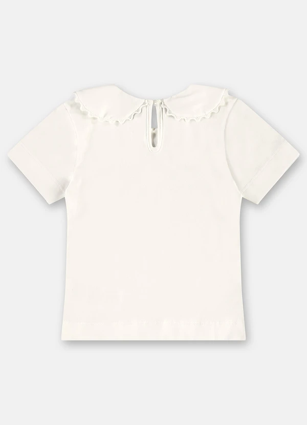 Up Baby - Blusa Cotton com Gola Boneca Branco 4