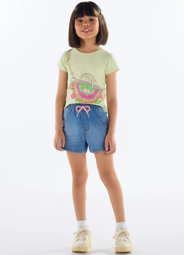 Quimby - Blusa Cotton com Strass Verde 2