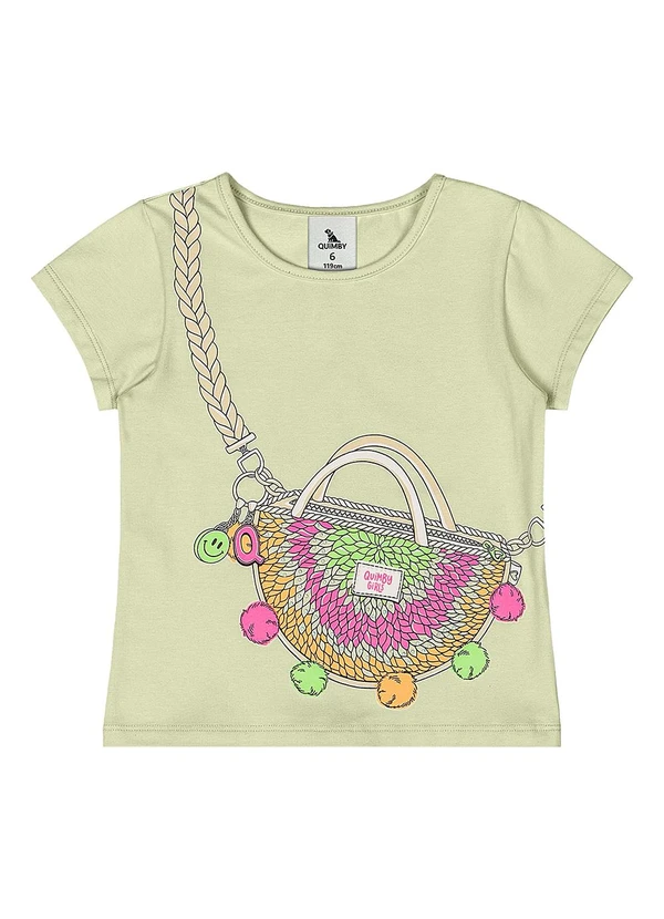 Quimby - Blusa Cotton com Strass Verde 3