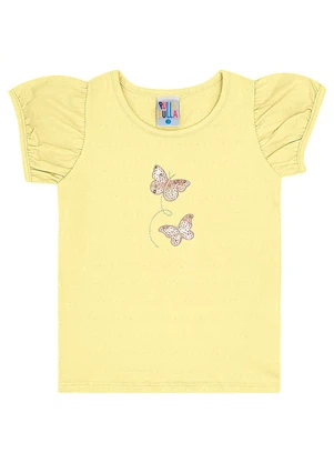 Pulla Bulla - Blusa Cotton Menina Amarelo - PULLA BULLA