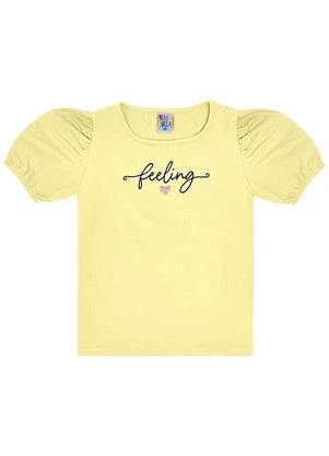 Pulla Bulla - Blusa Cotton Menina Amarelo - PULLA BULLA