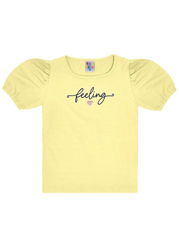 Pulla Bulla - Blusa Cotton Menina Amarelo