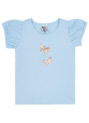 Pulla Bulla - Blusa Cotton Menina Azul - PULLA BULLA