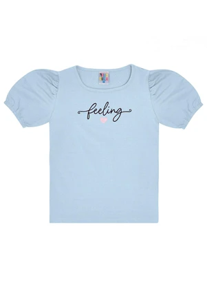 Pulla Bulla - Blusa Cotton Menina Azul - PULLA BULLA